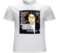 MUXIAOQI Fran Lebowitz Think Before You Speak Men's T Shirt Unisex Tee Black M