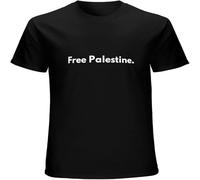 MUXIAOQI Free Palestine Men's T Shirt Unisex Tee Black L