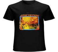 MUXIAOQI Funk Fire on Bayou by The Meters George Porter Jr. Art Neville Men's T Shirt Unisex Casual Graphic Tops Black S