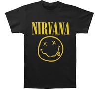 MUXIAOQI Mens Smile One Sided Slim Fit Casual Graphic Short Sleeve Tops Black S