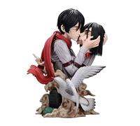 MUXIAOYAN Figura 22CM Eren Jaeger Mikasa Bacio della Morte PVC Statue Anime Figure Collezionare Figurine Scrivania Decor Anime