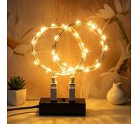 MUXIJIA 2 x luce stringa LED, 20 x LED 2M / 6.6Ft esterno/interno alimentatore USB impermeabile per camera da letto, cortile, matrimonio, Natale, fai da te, ecc. (Bianco caldo)