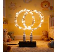 MUXIJIA 2 x luce stringa LED, 40 x LED 4M / 14Ft esterno/interno alimentatore USB impermeabile per camera da letto, cortile, matrimonio, Natale, fai da te, ecc. (Bianco caldo)