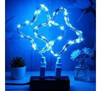 MUXIJIA 2 x luce stringa LED, 40 x LED 4M / 14Ft esterno/interno alimentatore USB impermeabile per camera da letto, cortile, matrimonio, Natale, fai da te, ecc. (Blu)