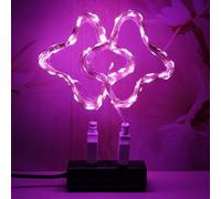 MUXIJIA 2 x luce stringa LED, 50 x LED 5M / 17Ft esterno/interno alimentatore USB impermeabile per camera da letto, cortile, matrimonio, Natale, fai da te, ecc. (Rosa)
