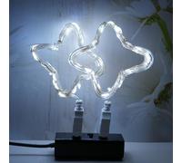 MUXIJIA 2 x luce stringa LED, 50 x LED 5M / 17Ft esterno/interno alimentatore USB impermeabile per camera da letto, cortile, matrimonio, Natale, fai da te, ecc. (Bianco)