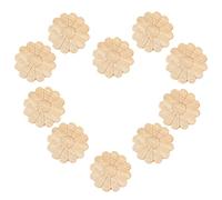MUXSAM 10pcs 4cm Decalcomania di scultura non dipinta intagliata in legno applique cornice onlay per la decorazione del gabinetto di mobili