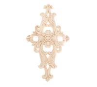 MUXSAM Modanature angolari in legno intagliato Onlay applique cornice arredamento casa non verniciato 21 x 15 cm