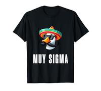 Muy Sigma Duck Meme Funny Mexican Mustache Sombrero Goose Maglietta