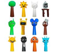 MUYAPAY 12 Pezzi Sprunki Action Figures Giocattolo Sprunki Figure Giocattolo Colorate Azione Decorazioni Compleanno Collectible Horror Games Personaggi Rainbow Friends Appassionati Giochi