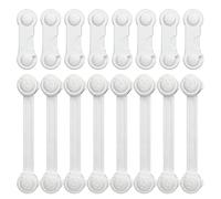 MUYAPAY 16 Pezzi Blocca Cassetti per Bambini Con Forte Adesivo Sul Retro Chiudi Cassetti Bambini Non è Necessaria la Foratura Blocca Porta Adatto per Mobili e Ante Della Cucina(Versioni Corta e Lunga)