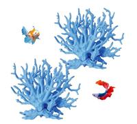MUYAPAY 2 Pezzi Corallo Decorativo Artificiale Pesci Serbatoio Ornamento Aquarium Plastica di Accessori Acquario Decorazioni Acquario per la Decorazione D'abbellimento del Carro Armato di Pesce(Blu)