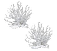 MUYAPAY 2 Pezzi Corallo Decorativo Artificiale Pesci Serbatoio Ornamento Aquarium, Plastica di Accessori Acquario, Decorazioni Acquario per la Decorazione D'abbellimento del Carro Armato di Pesce