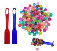MUYAPAY 200 Pezzi Set di Bastoncini Magnetici da Bingo Bacchetta Magnetica per Bambini Gettoni Magnetici del Lotto per Contare Le Patatine Scolastiche e i Giochi di Plastica