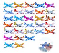 MUYAPAY 30 Pezzi Aeroplano Polistirolo, Aereo Giocattolo Classici Polistirolo per Bambini Motivi Diversi, Aereo Polistirolo per Sorprese Feste Ragazzi e Ragazze (Colore Casuale)