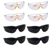 MUYAPAY 8 Pezzi Occhiali Protettivi Lavoro Trasparenti Laboratorio Antigraffio Antinfortunistica Protezione Avvolgenti Sicurezza Laboratorio Antipolvere per Sport Tiro Uomini Donne