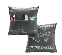 MUYAPAY Cuscino Decorativo Originale,Copri Cuscino Tascabile con 3 Tasche per la Birra il Potere e gli Snack Regalo di Compleanno per gli amici di famiglia Regalo di buon compleanno,45 x 45 cm (A)