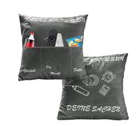 MUYAPAY Cuscino Decorativo Originale,Copri Cuscino Tascabile con 3 Tasche per la Birra il Potere e gli Snack Regalo di Compleanno per gli amici di famiglia Regalo di buon compleanno,45 x 45 cm (B)