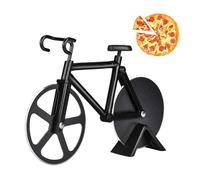 MUYAPAY Rotella Tagliapizza Bicicletta, Tagliapizza con Acciaio Inox Lame, Rotella Pizza Rivestimento Antiaderente, Taglia Pizza per Pulizia Facile, Ideale per Regali Creativi 18cm Nero