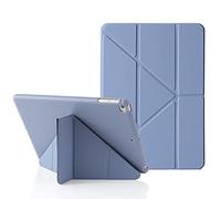 MuyDouxTech Custodia per iPad 9,7 Pollici 6a/5a Generazione 2018/2017, per iPad Air 9,7" 1a/2a Gen 2013/2014, Supporto Verticale e Orizzontale 5-in-1, Cover Silicone e Retro TPU Antiurto, Lavanda