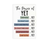 MUYGGAFF The Power of Now - Poster su tela con motivo "Growth Mindset, salute mentale", decorazione artistica da parete per soggiorno e camera da letto, 20 x 30 cm