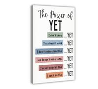 MUYGGAFF The Power of Now - Poster su tela con motivo "Growth Mindset, salute mentale", decorazione artistica da parete per soggiorno e camera da letto, 20 x 30 cm