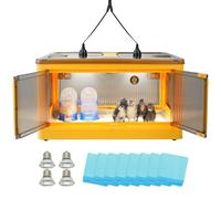 MUYIRTED Chioccia Artificiale Per Pulcini, Scatola Per Incubatrice Per Pulcini, Abbeveratoio E Mangiatoia Per Pollame, Lampada Riscaldante Per Cuccioli, Anatre, Uccello, Gatto Piastra Riscaldante