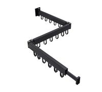 MUYIRTED Stendibiancheria Retrattile A 3 Livelli, Stendibiancheria Da Parete Da Balcone Esterno, Alluminio Nero, Stendino Allungabile Da Muro Per Interno
