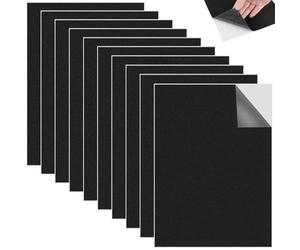 Muyohix 10 Pezzi Gomma Eva Adesiva, Pannello di Achiuma Autoadesivo, Tappetino in Achiuma Eva Antiscivolo con Supporto Adesivo per Mobili Porte Finestre Artigianato DIY(300 x 210 x 1mm)