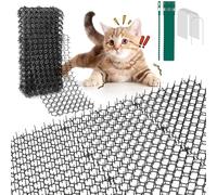 Muyohix 15 Pezzi Dissuasore per Gatti 20 x 40 cm, Plastica Tappetino Anti Gatto Tappetino Repellente per Gatti con Punte e Fascetta per Prato Giardino Interno Esterno
