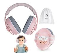Muyohix Cuffie Neonato Antirumore, 2 in 1 Cuffie Antirumore Bambini, Protettori Acustici per Neonati, Regolabili Cuffie Antirumores Neonato Ideale per il Sonno, Viaggi, Feste