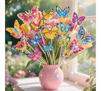 Muyohix Kit di Pittura con Diamanti di Farfalle, Set Artistici di Strass per la Decorazione del Giardino, Kit Artistici con Diamanti a Farfalla per Bambini e Adulti