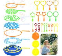 Muyohix Set Bolle di Sapone Giganti per Bambini - 30 Pezzi Kit con Vassoio per Giochi All'aperto, Matrimonio, Festa, Compleanno