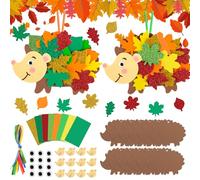 Muyohix Set Creativi Autunnali per Bambini, 12 Kit per Realizzare Ricci con Feltro - Idee per Lavoretti, Feste di Compleanno, Decorazioni per Finestre, Halloween e Natale
