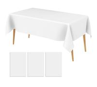 muyurra Tovaglia Usa E Getta,Tovaglie Plastica Rettangolare,Tovaglia Plastica Rettangolare,4 Pezzi 137 X 274 Cm Bianco,Tovaglia Bianca Monouso,Tovaglia Bianca Usa E Getta,Tovaglia Usa E Getta Bianca