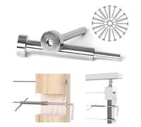 Muzata CR26 - Kit di ferramenta invisibile per cavi da 1/8", confezione da 20 pezzi, 10 paia di tenditori e terminali per ringhiere in legno e metallo T316 da 5,1 x 5,1 cm, 10,2 x 10,2 cm, pali in