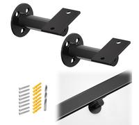 Muzata HT10 HL10 Accessori per corrimano piatti, confezione da 2, staffe piatte angolari regolabili in acciaio inossidabile per ringhiere per sca