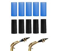MuzcYM 10 pezzi tubo in silicone per sassofono collo in sughero blu e nero per sassofono contralto, buona tenuta uso a lungo termine sassofono collo giunto sughero copertura protettiva parti di