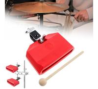 MuzcYM Jam Block Blocco latino a percussione Musical Percussion Jam Block Red Plastic Musical Strument Mount Mount State Strumento di tamburo latino