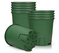 Muzihra 17.8cm 10pcs Vasi per Piante in Plastica, Vaso per Fiori Radice-Controllo, per Interni Esterni Aloe, Erba, Orchidea - Verde