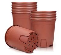 Muzihra 20.9cm 5pcs Vasi per Piante in Plastica, Vaso per Fiori Radice-Controllo, per Interni Esterni Aloe, Erba, Orchidea - Rosso