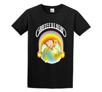 MUZIKTINGER Men's Grateful Dead Europe 72 O-Neck Cotton T Shirt Black XL