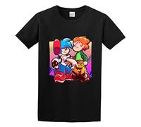 MUZIKTINGER Men's Rtyuj Friday Night Funkin Boyfriend And Pico T-Shirt Black S