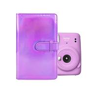 MUZIRI KINOKOO 96 Tasche Mini Photo Album per Fuji Instax Mini EVO/Mini 12/11/40/9/8/7+/25/90 Fotocamera - per 3 Pollici Foto o Scheda - colorato viola