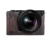 MUZIRI KINOKOO Custodia compatibile con Panasonic Lumix DC-S9 Fotocamera, cover protettiva in vera pelle per Camera Lumix S9 - con apertura inferiore e design con impugnatura - Caffè