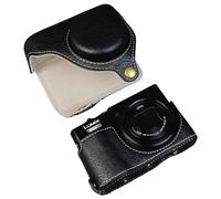 MUZIRI KINOKOO Custodia per fotocamera digitale Panasonic Lumix DC-TZ99, custodia in pelle PU per Lumix TZ99, custodia rimovibile con tracolla regolabile, colore: Nero