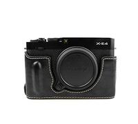 MUZIRI KINOKOO Custodia protettiva compatibile con Fuji X-E4, custodia protettiva per Fujifilm XE4, custodia antiscivolo, Nero , Retro