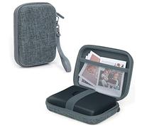 MUZIRI KINOKOO Custodia rigida in EVA compatibile con fotocamera Fuji Instax Mini EVO Mini Link/Link 2/Link SQ Smartphone stampante fotografica borsa con cinturino da polso - verde-grigio