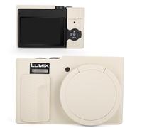 MUZIRI KINOKOO Custodia Silicone compatibile con Panasonic Lumix DC-TZ99ZS99 - Custodia protettiva morbida per DC-TZ99/ZS99 con copriobiettivo rimovibile - Antiscivolo e antigraffio - Bianco sporco