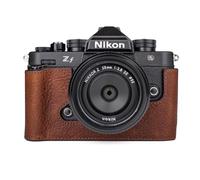 MUZIRI KINOKOO Z f Zf - Custodia in vera pelle semi-protettiva compatibile con fotocamera Z f/Zf - con apertura inferiore e manico design - marrone